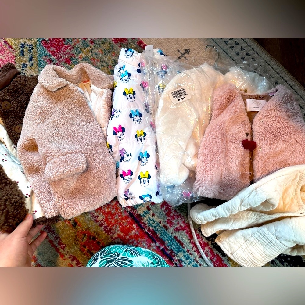 Various baby girl/ toddler outerwear 12 mo 2T Zara and Disney